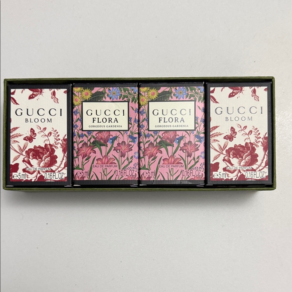 Gucci Bloom and Flora Mini Perfume empty boxes
